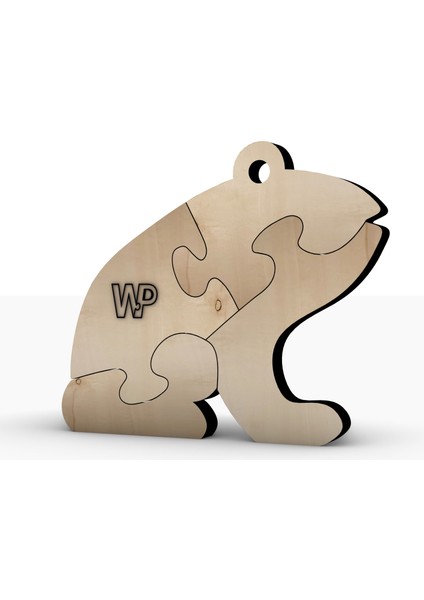 - 4 Parçalı Eğitici Masif Ahşap Puzzle - Hayvanlar