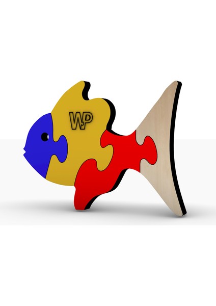 - 4 Parçalı Eğitici Masif Ahşap Puzzle - Hayvanlar modelleri