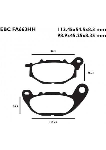 Yam. R25 15-18 Ebc Ön Fren Balatası modelleri