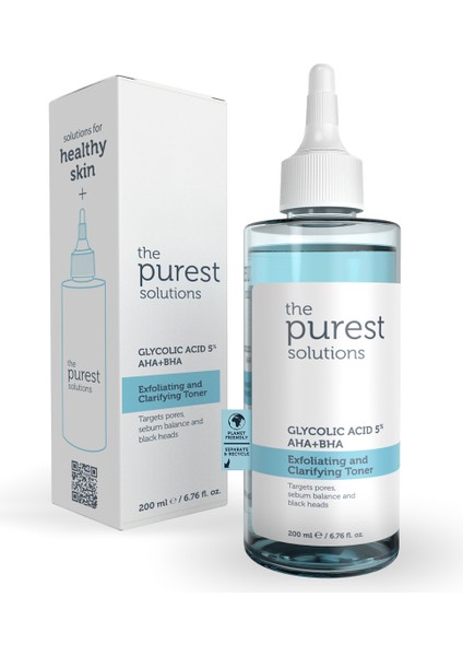 The Purest Solutions Canlandırıcı Tüm Ciltler için Glikolik Asit Tonik 200 ml