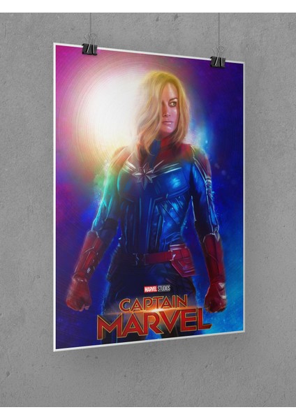 Captain Marvel Poster 45X60CM Afiş - Kalın Poster Kağıdı Dijital Baskı