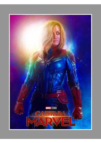 Captain Marvel Poster 45X60CM Afiş - Kalın Poster Kağıdı Dijital Baskı