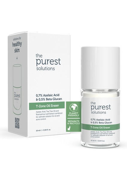 The Purest Solutions Yağlı Ciltler için Anında Matlaştırıcı ve  Yüz Bakım Maskesi T-Zone 10 Ml