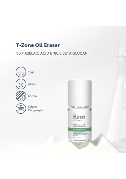 The Purest Solutions Yağlı Ciltler için Anında Matlaştırıcı ve  Yüz Bakım Maskesi T-Zone 10 Ml