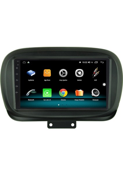 Fiat 500X Android 10 Carplay Özellikli Navigasyon Multimedya Ekran 2gb Ram + 32GB HDD