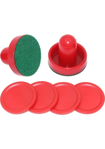 2 Adet Hava Hokey Itici ve 4pcs Diskleri Oyun Masaları Için Yedek Kırmızı (Yurt Dışından)