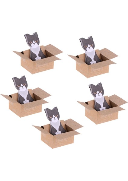 5 Paket Sevimli Karikatür 3D Hayvan Notu Yapışkan Notlar (Yurt Dışından)