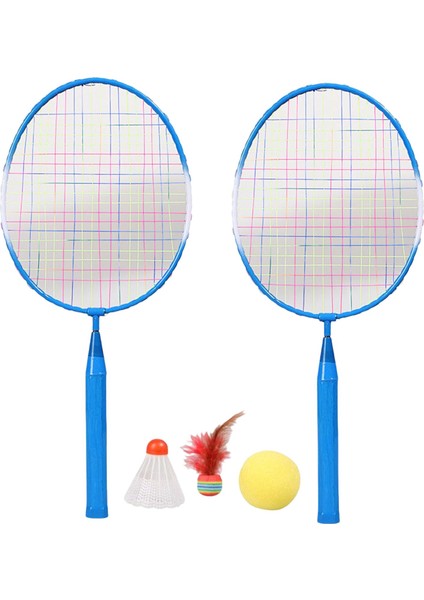 Çocuklar Için Dayanıklı Badminton Raketleri Shuttlecocks Raket Balls Mini Mavi Için (Yurt Dışından)