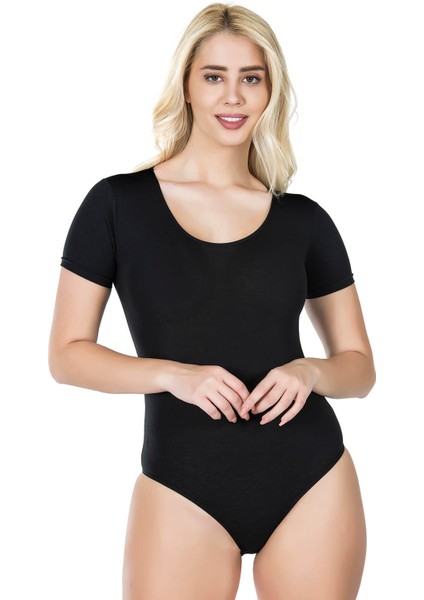 Bisiklet Yaka Yarım Kol Çıtçıtlı Kadın Body 320 modelleri