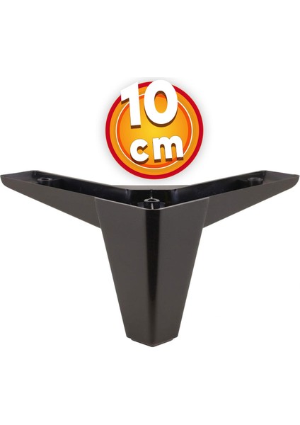 Lüks Mobilya Kanepe Sehpa Tv Ünitesi Koltuk Ayağı 10 cm Siyah Baza Ayak