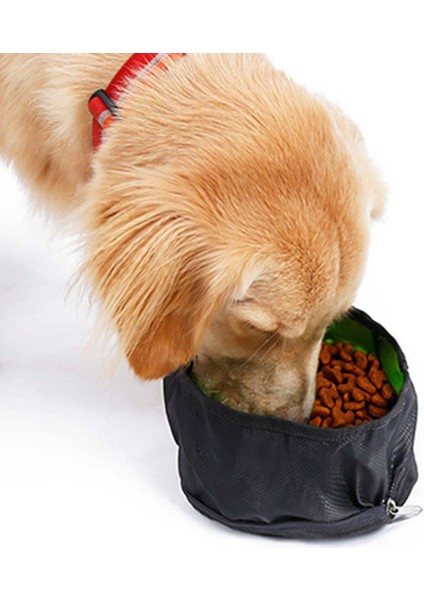 Yürüyüş Kampı Açık Gri Için Katlanabilir Köpek Besleme Su Kasesi (Yurt Dışından)