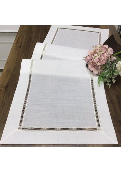 Oya Home Kolber Detaylı Kırık Beyaz Runner - 45 x 150 cm