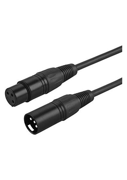 Xlr Erkek - Dişi Kaliteli Siyah Kablo 3 Metre