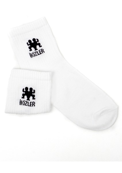 Beşiroğlu Grup Koç Burcu Tenis Gym Fitness Çorap Unisex Beyaz Astroloji Burç Desenli