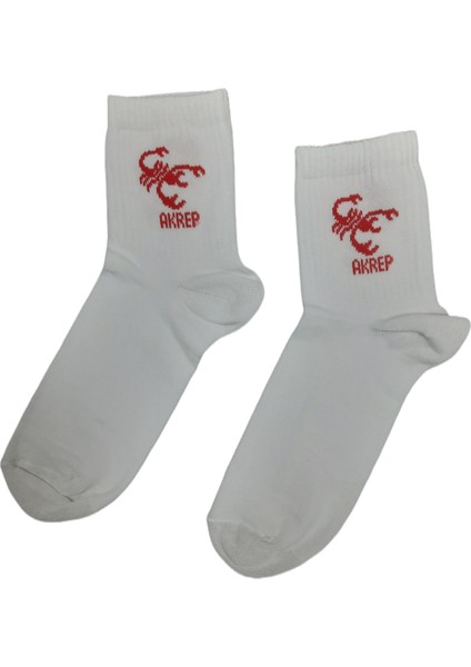 Beşiroğlu Grup Koç Burcu Tenis Gym Fitness Çorap Unisex Beyaz Astroloji Burç Desenli fiyatları