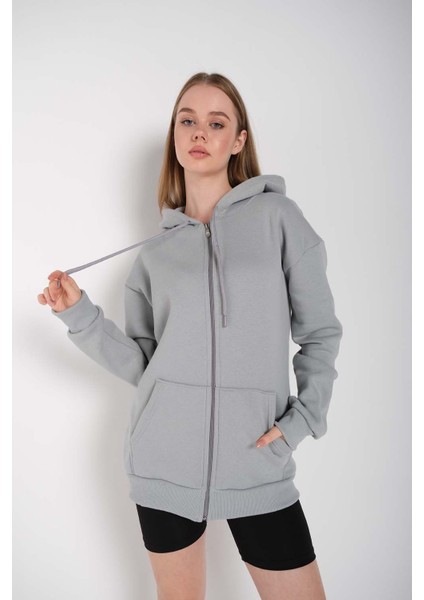 Kadın Fermuarlı Hırka Sweat
