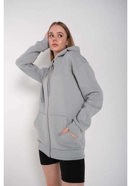 Kadın Fermuarlı Hırka Sweat