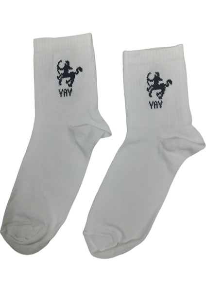 Beşiroğlu Grup Koç Burcu Tenis Gym Fitness Çorap Unisex Beyaz Astroloji Burç Desenli fiyatları