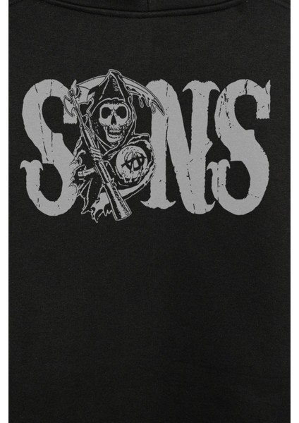 Sons Of Anarchy Redwood Original Anarşi Eylem Ön ve Arka Baskılı Sweatshirt Kapüşonlu Hoodie fiyatları