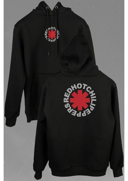 Red Hot Chili Peppers Logo Redhot Ön ve Arka Baskılı Sweatshirt Kapüşonlu Hoodie modelleri