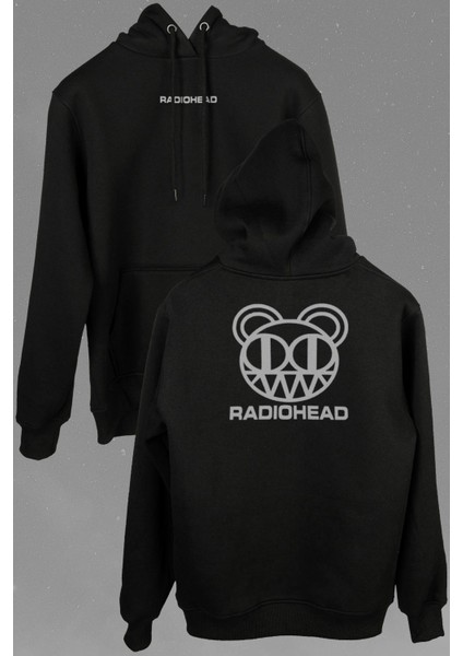 Radiohead Radio Head Logo Thom Yorke Ön ve Arka Baskılı Sweatshirt Kapüşonlu Hoodie