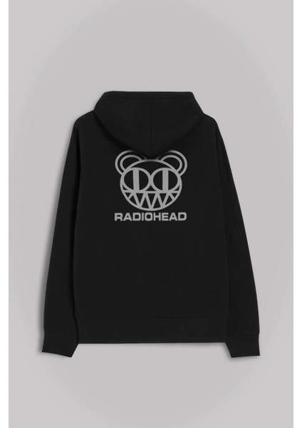 Radiohead Radio Head Logo Thom Yorke Ön ve Arka Baskılı Sweatshirt Kapüşonlu Hoodie