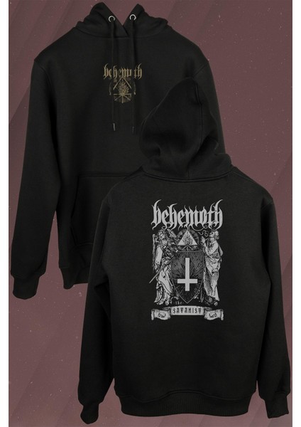 Behemoth Ben Sahar Metallica Ön ve Arka Baskılı Sweatshirt Kapüşonlu Hoodie