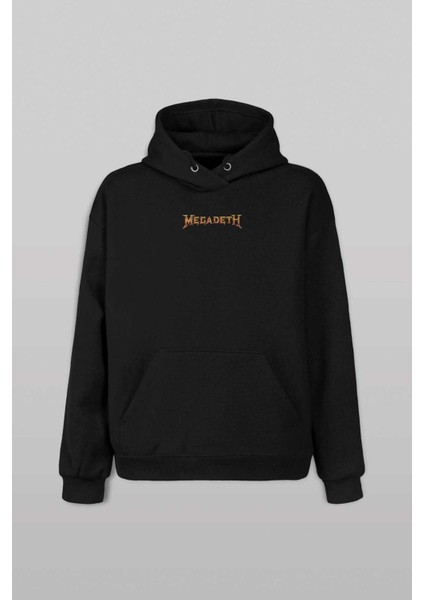 Megadeth Skull Killın Is Ön ve Arka Baskılı Sweatshirt Kapüşonlu Hoodie