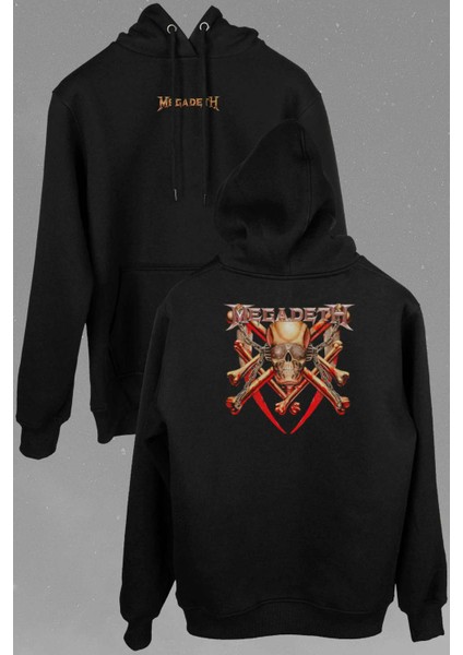 Megadeth Skull Killın Is Ön ve Arka Baskılı Sweatshirt Kapüşonlu Hoodie modelleri