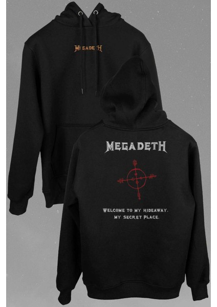 Megadeth Cryptic Writings Logo Ön ve Arka Baskılı Sweatshirt Kapüşonlu Hoodie