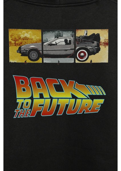 Back To The Future Geleceğe Dönüş Ön ve Arka Baskılı Sweatshirt Kapüşonlu Hoodie fiyatları