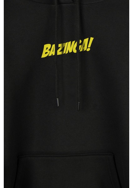 Bazinga Şaka The Bıg Bang Theory Sheldon Cooper Ön ve Arka Baskılı Sweatshirt Kapüşonlu Hoodie modelleri