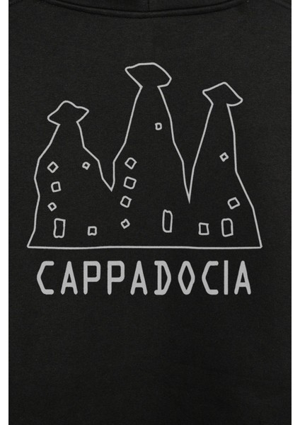 Kapadokya Capadocıa Nevşehir Peri Bacaları Ön ve Arka Baskılı Sweatshirt Kapüşonlu Hoodie fiyatları