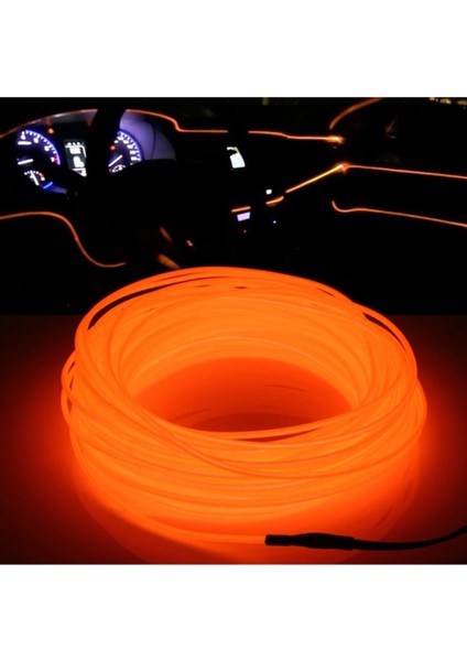 5 Metre Turuncu Araç Içi Torpido Ledi Renkli Ip Neon Ip LED Şerit LED Neon Ip LED
