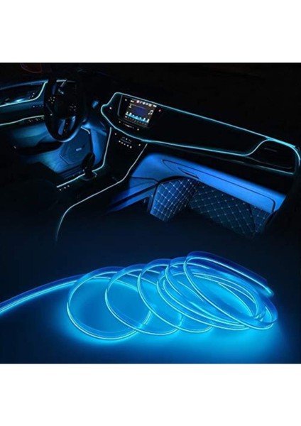 Buz Mavisi Fitilli Ip Neon LED Torpido Şeridi 1 Metre