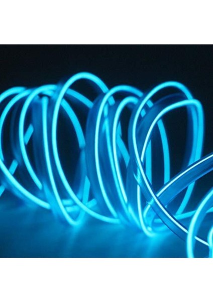 Buz Mavisi Fitilli Ip Neon LED Torpido Şeridi 1 Metre
