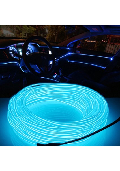 Buz Mavisi Fitilli Ip Neon LED Torpido Şeridi 1 Metre
