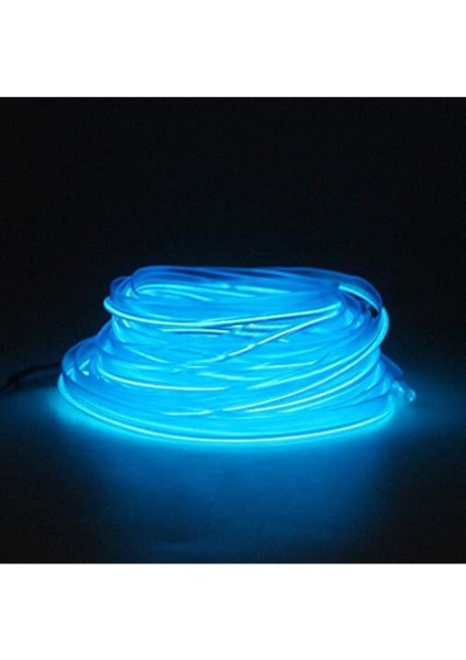 Buz Mavisi Fitilli Ip Neon LED Torpido Şeridi 1 Metre