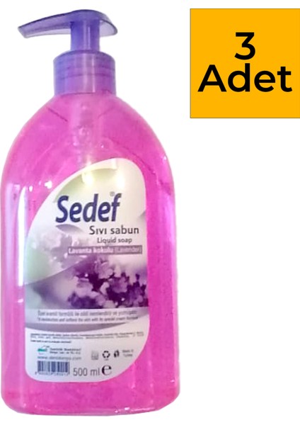 Sıvı El Sabunu Lavanta Kokulu 500ML x 3 Adet