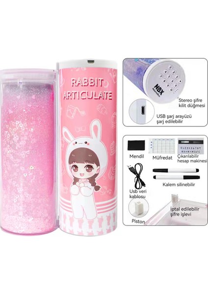 Çok Fonksiyonlu Plastik Çift Kutu Çocuk Yaratıcı Kalem Kutusu (Yurt Dışından)