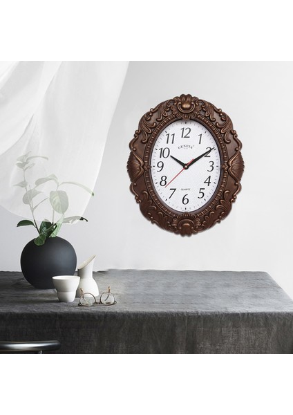 Retro Duvar Saat Cam Dekoratif Saatler Ticking Sessiz Saatler Ahşap Renk (Yurt Dışından) indirimleri