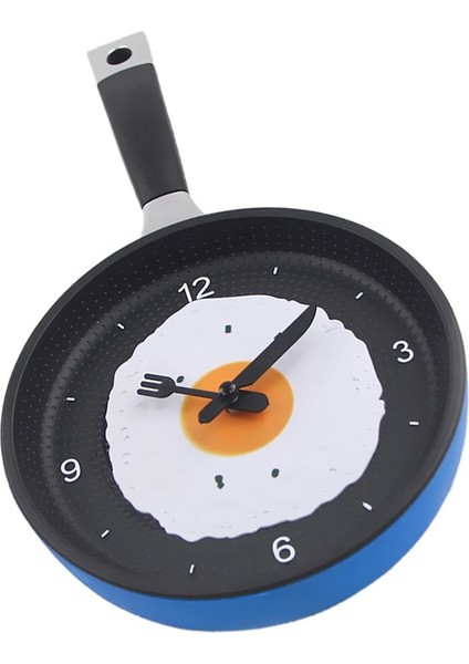 Mutfak Teması Duvar Saati, Kızartılmış Tava Şeklindeki Kızartma Tavası, (Yurt Dışından)