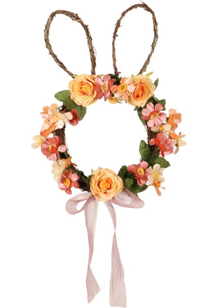 Bunny Şekilli Paskalya Çelenk Asılı Pencere Ön Kapı Için Bahar Çelenk (Yurt Dışından)