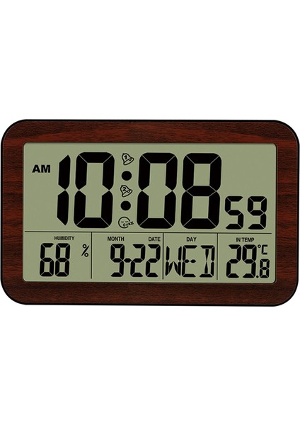Dijital Dijital Yatak Odası Yatak Başı Için Kapalı Sıcaklık Ev Ahşap Koyu 20.1X12.4X2.6CM (Yurt Dışından)