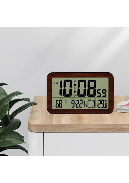 Dijital Dijital Yatak Odası Yatak Başı Için Kapalı Sıcaklık Ev Ahşap Koyu 20.1X12.4X2.6CM (Yurt Dışından) modelleri