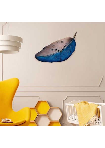 2 Adet Büyük Benzersiz Yapraklar Duvar Saati Oturma Odası Süsü (Yurt Dışından) modelleri
