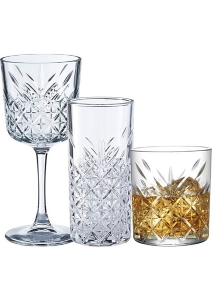 Timeless 36 Parça Çeyizlik Su Bardağı Kadeh ve Meşrubat Bardak Seti