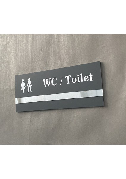 Soft Seri Minimal Pleksi Wc Kapı Isimliği