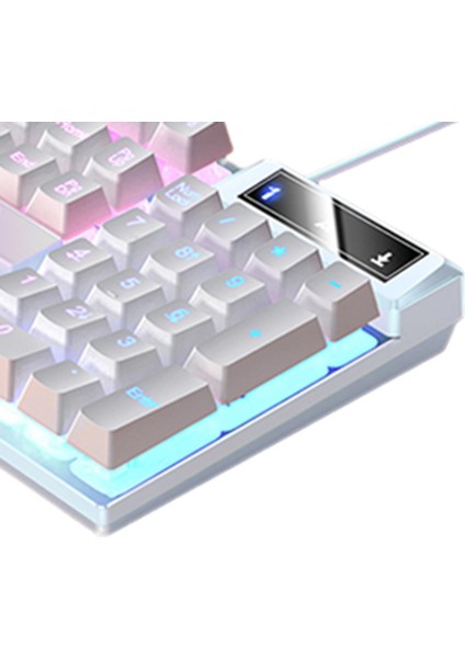 LED Aydınlatma Klavyesi Multimedya Kontrolleri Beyaz (Yurt Dışından)