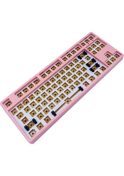 87 Keys Rgb Modüler Mekanik Klavye Türü Değişim Anahtarları Profesyonel Kompakt Pembe (Yurt Dışından)